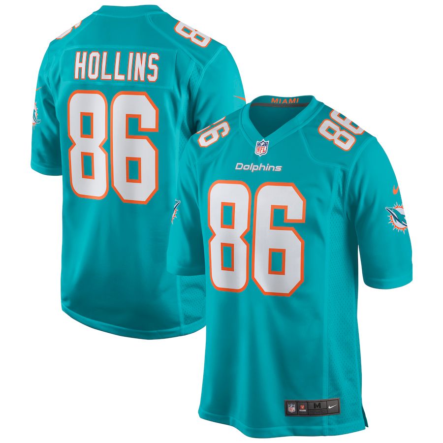 Men Miami Dolphins 86 Mack Hollins Nike Green Game NFL Jersey